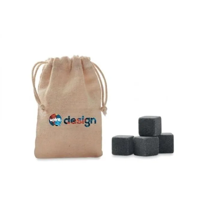 Cubo di pietra in bustina personalizzata ROCKS