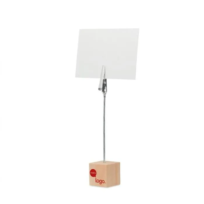 Clip promemoria pubblicitarie in legno di pino HELLO CLIP