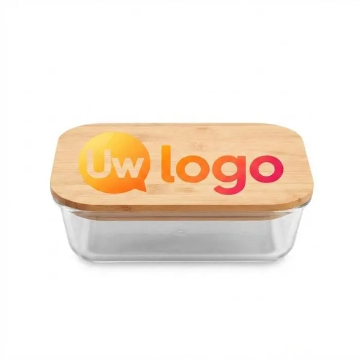 Glazen en bamboe lunchbox met reclame: TUNDRA LUNCHBOX