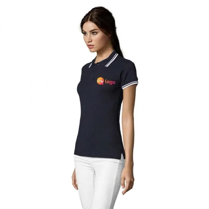Personaliseerbare katoenen polo voor dames - PASADENA WOMEN