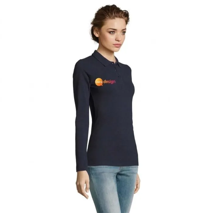Polo da donna in cotone a maniche lunghe personalizzata 180 g - PERFECT LSL WOMEN