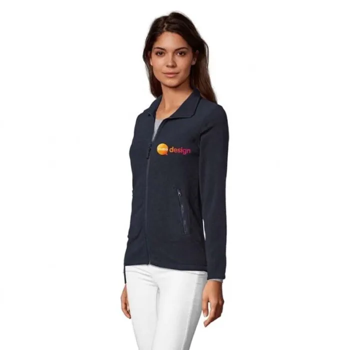 Giacca in pile da donna con cerniera personalizzabile