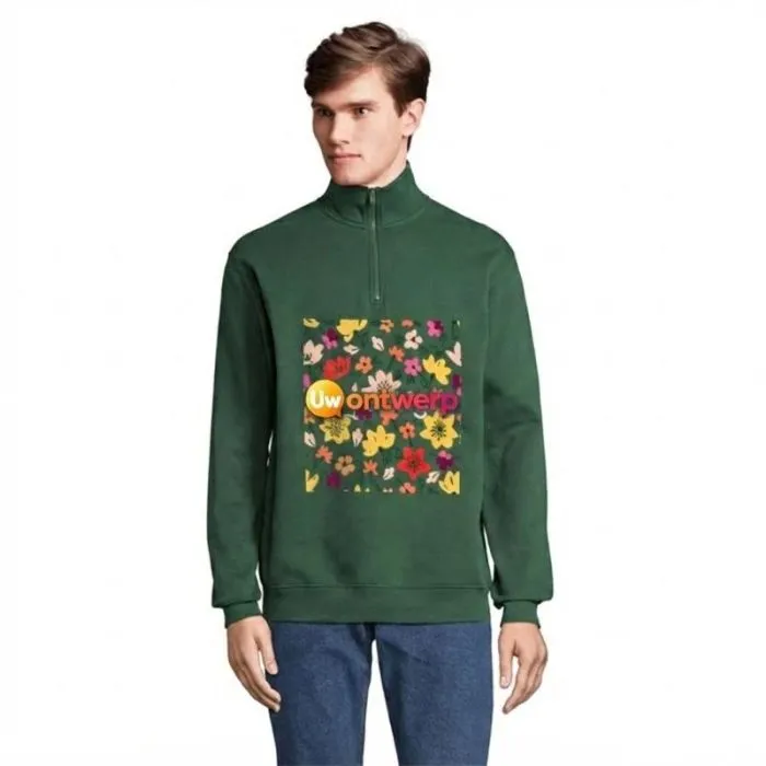 Gepersonaliseerd SOL'S CONRAD unisex sweatshirt met truckerkraag