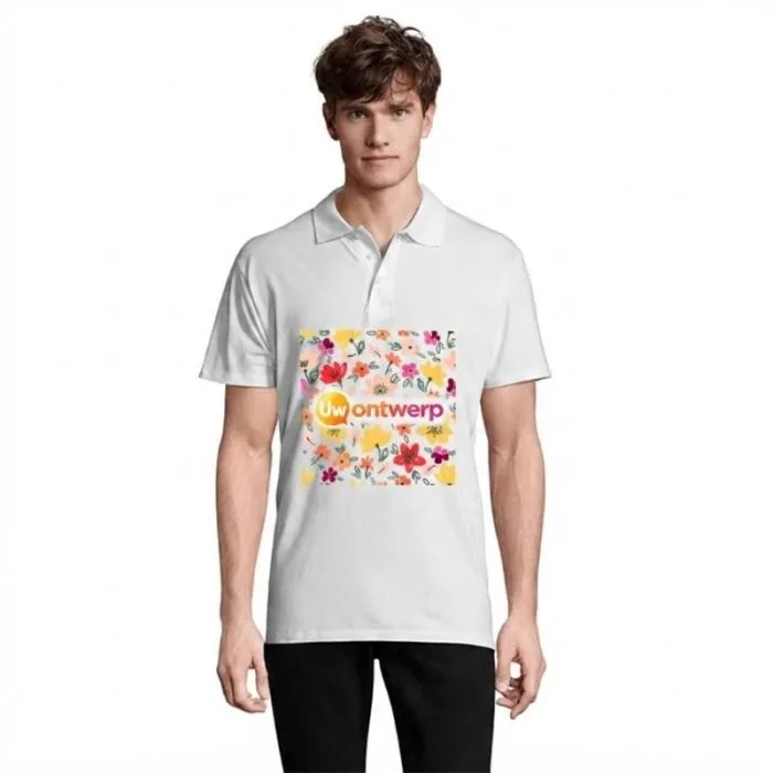 Gepersonaliseerd herenpolo met korte mouwen van katoen, 210 g - SPRING II