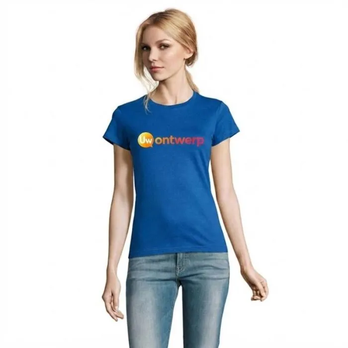 Gepersonaliseerd dames-T-shirt met ronde hals, 190 g katoen - IMPERIAL WOMEN