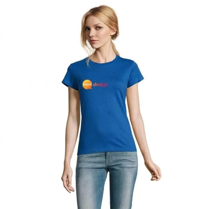 Maglietta da donna personalizzata con collo rotondo in cotone da 190 g - IMPERIAL WOMEN