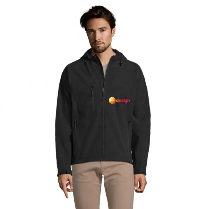 Giacca softshell da uomo con cappuccio, impermeabile e personalizzata - REPLAY MEN