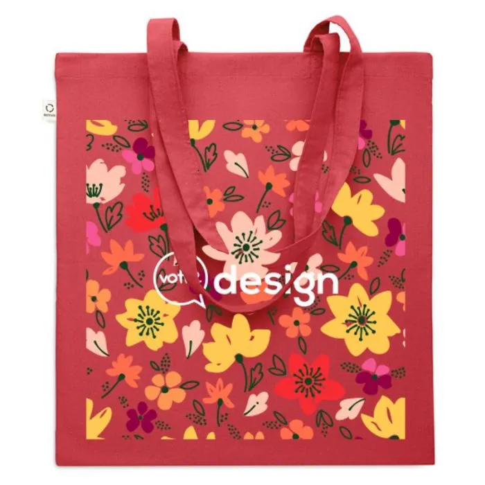 Sac shopping en coton recyclé publicitaire -VIVEKA COLOUR