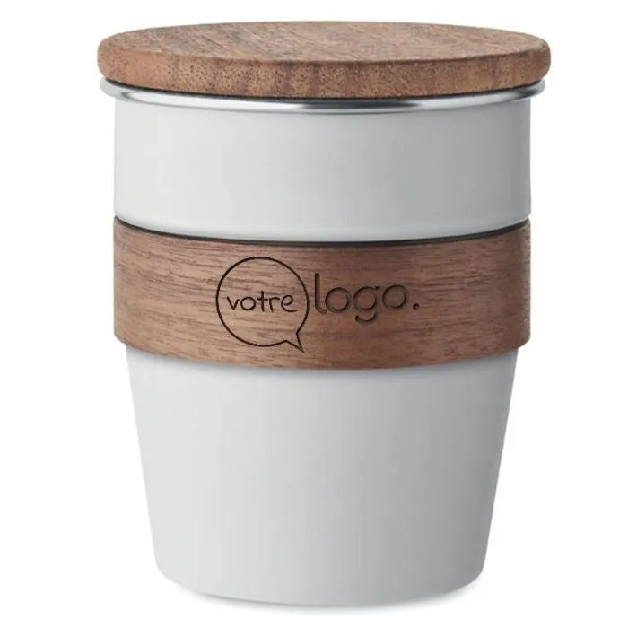 Gobelet publicitaire simple paroi 350 ml-WALNUT