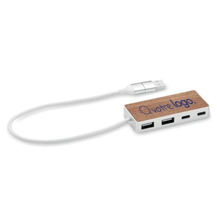 Hub USB 4 ports 27,5 cm personnalisé-UBAH