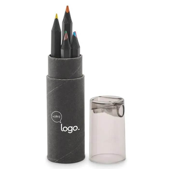 6 crayons de couleur publicitaire -NEGRO