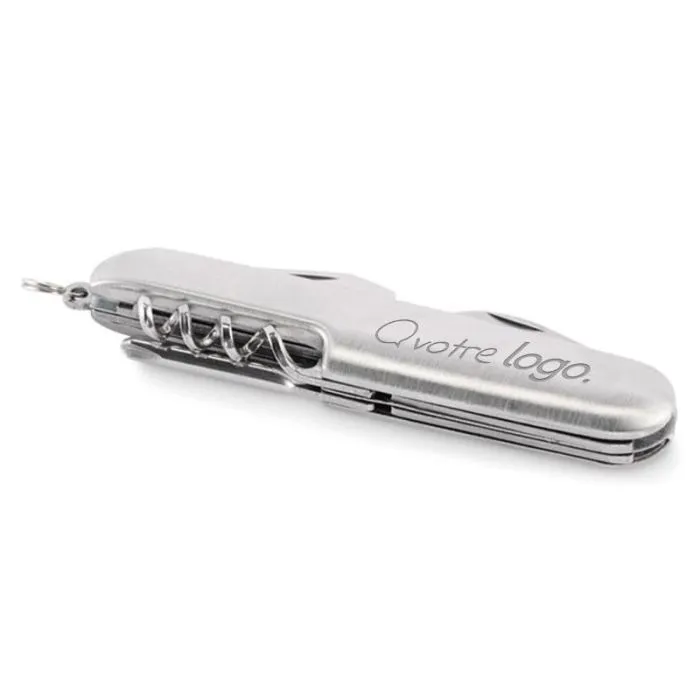 Couteau de poche multi-outils personnalisable en aluminium recyclé -MULTICHILLO