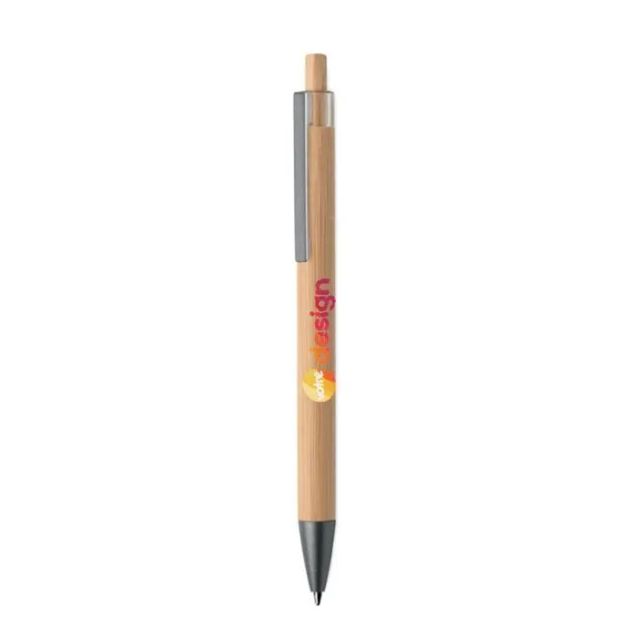 Stylo publicitaire à bouton poussoir en bambou – ITEA