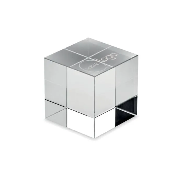 Trophée personnalisable en verre cube avec boîte cadeau - KUBEWARD