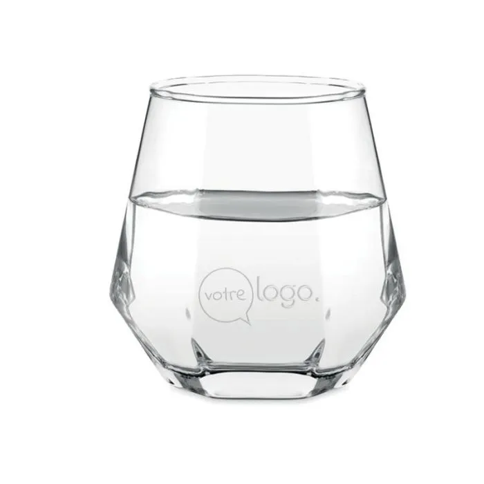 Verre personnalisé 300 ml en forme de diamant - KIMBERO