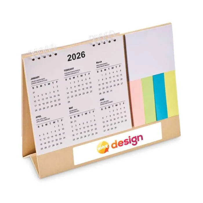 Calendrier de bureau personnalisable avec mémo - CALENDOO