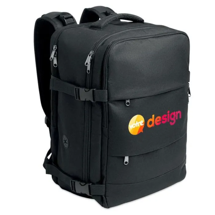 Sac à dos cabine extensible personnalisable en polyester 600D RPET – FLYHIGH
