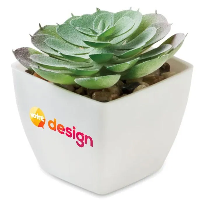 Mini plante artificielle personnalisable Echeveria déco - ARTIECHE