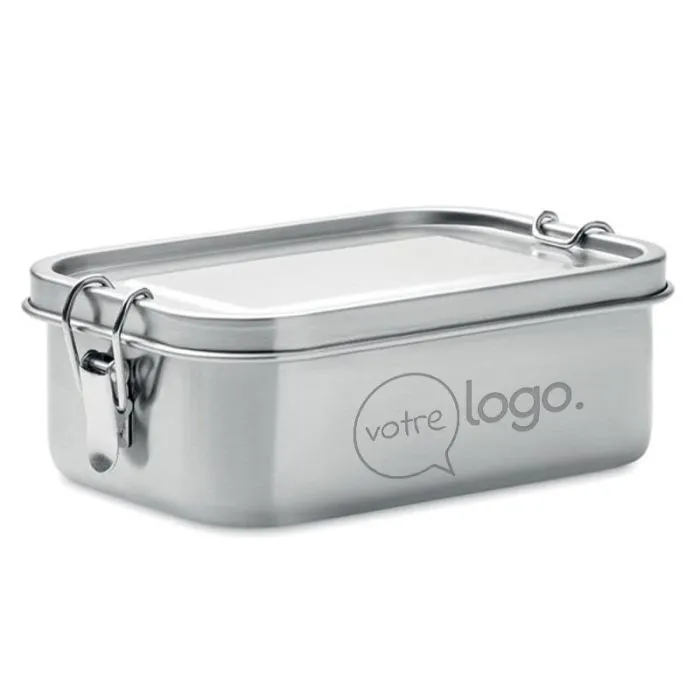 Boîte à lunch personnalisable 750 ml inox recyclé sécurisée - GOBUDDY
