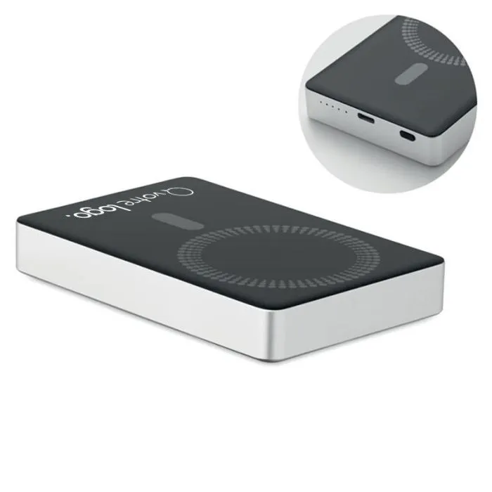Powerbank publicitaire 10000mAh sans fil 15W aluminium - POWERMAG