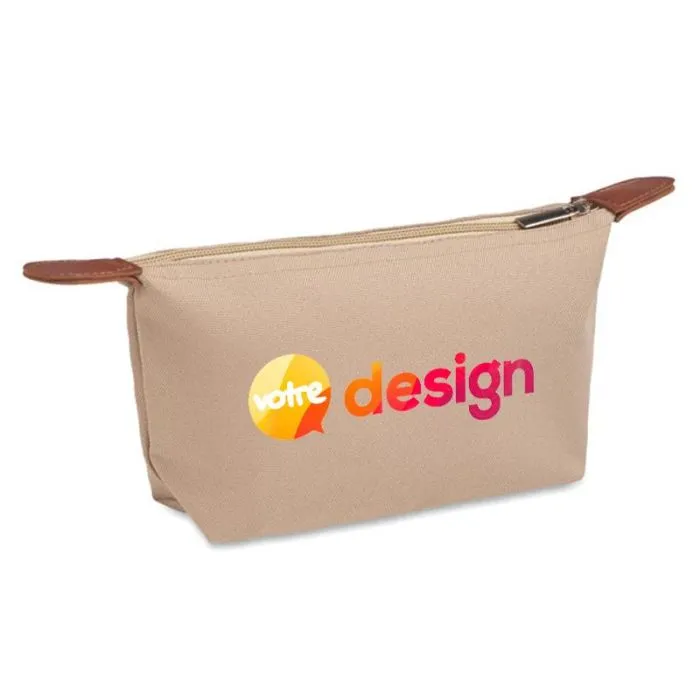 Trousse cosmétiques en tissu recyclé avec zip personnalisable-VANITY