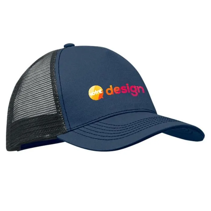 Casquette trucker à 5 panneaux personnalisable-BLIST
