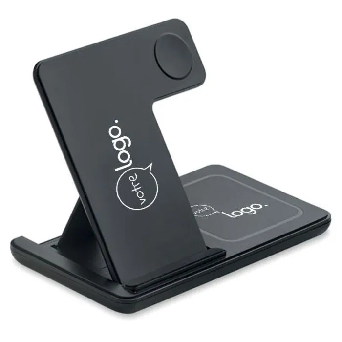 Chargeur pliable 3-en-1 15 W avec support téléphone-DOCK3