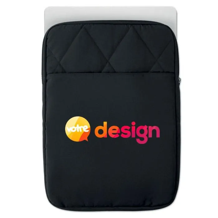 Pochette ordinateur 15 pouces en nylon avec poche zippée et rembourrage-KLYRO