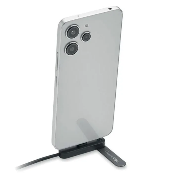 Câble USB-C 60W avec support de téléphone intégré – 1 m-NIFTY