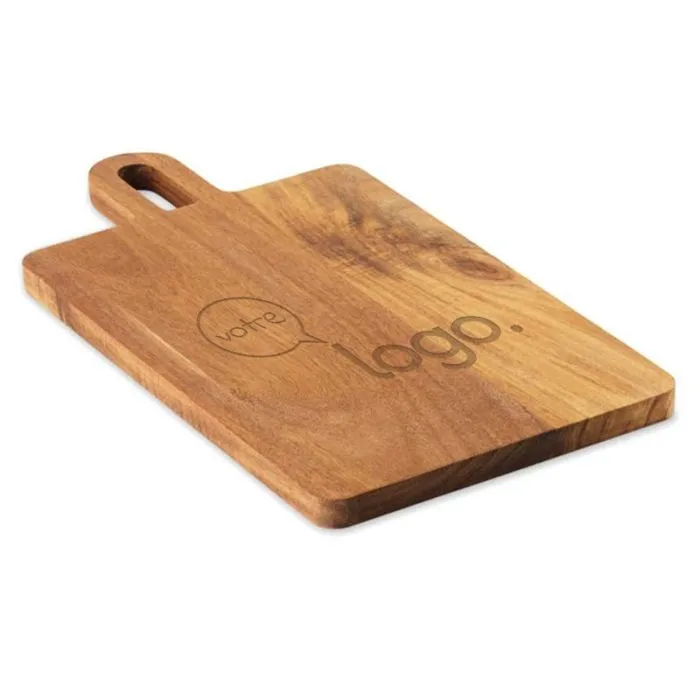 Planche à découper et de service en bois d’acacia avec poigné-ASTI