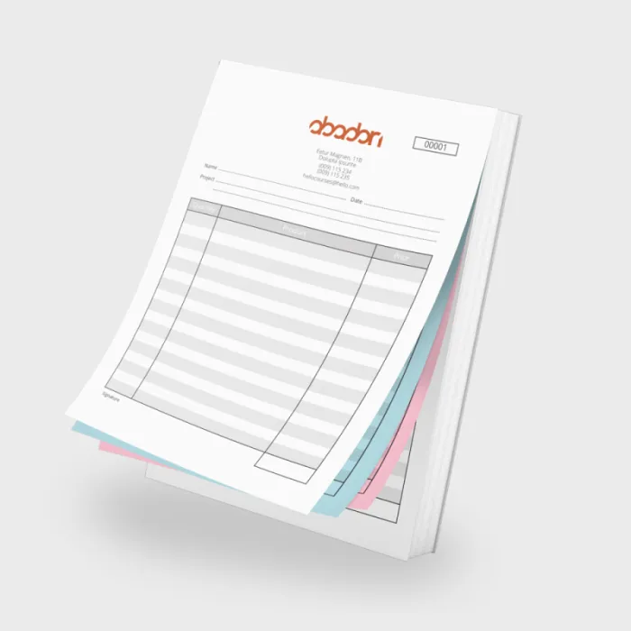 Carnet autocopiant personnalisé – pour bons de commande, factures ou prises de notes