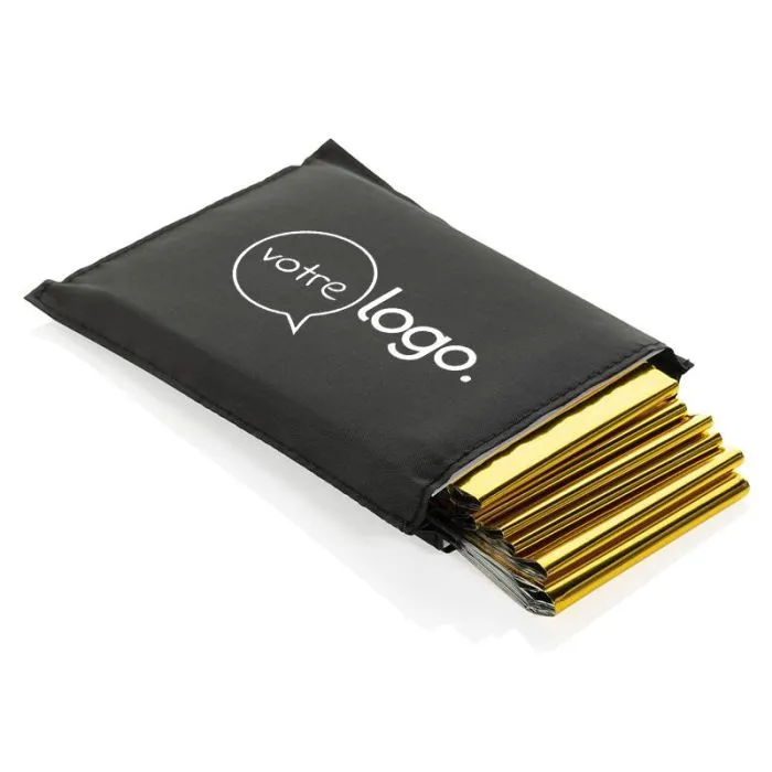 Couverture de survie dans une pochette personnalisable  - Solra