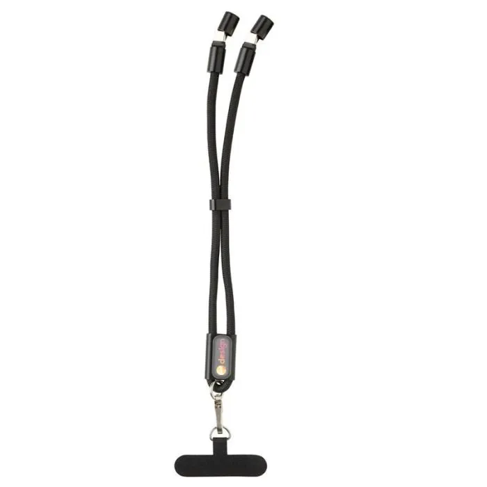 Bracelet téléphone personnalisable en rPET recyclé avec câble 60W – LoopAmp