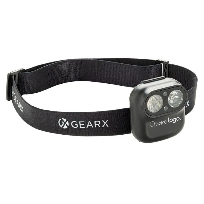 Lampe frontale publicitaire rechargeable 500 lm avec capteur de mouvement - Gear X RCS