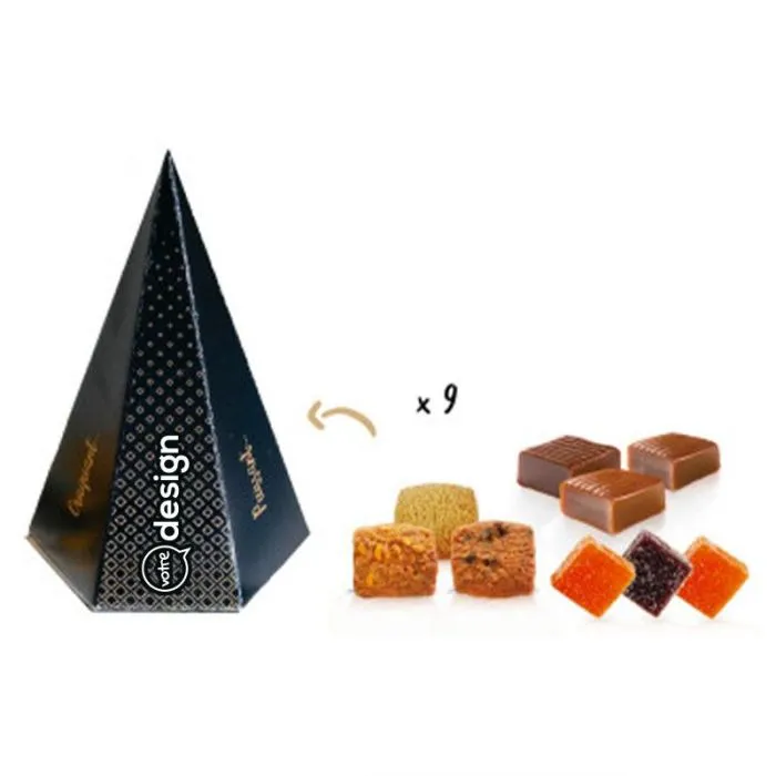 Pyramide personnalisable 9 gourmandises 8g 