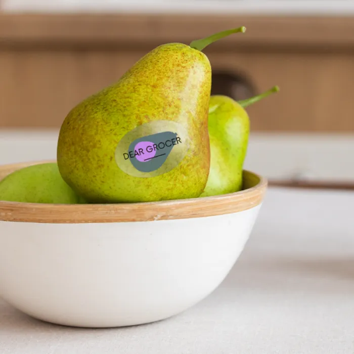 Etichette alimentari personalizzate in rotolo