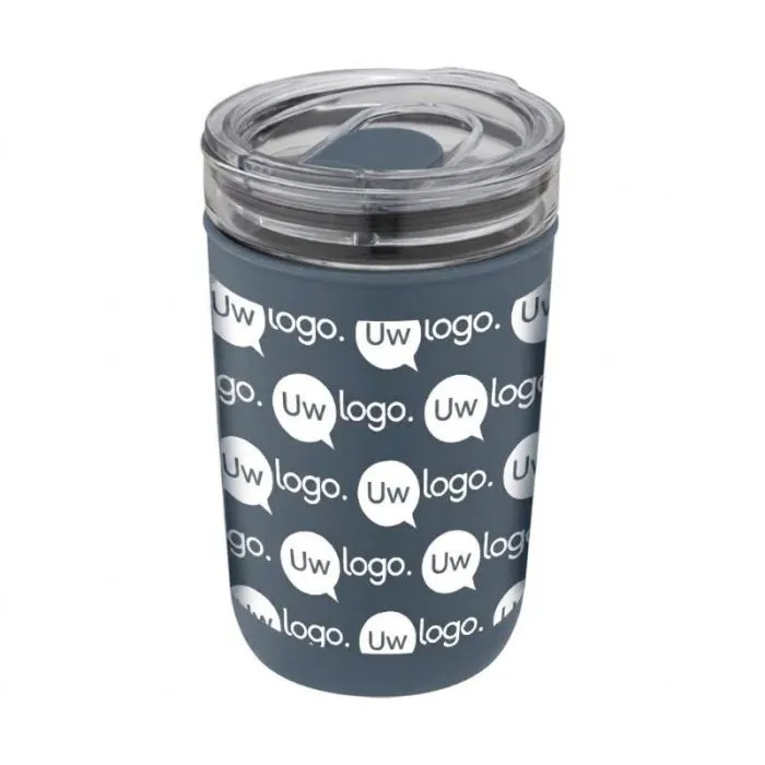 Recycled dubbelwandige glazen reclamebeker 420 ml - Bello
