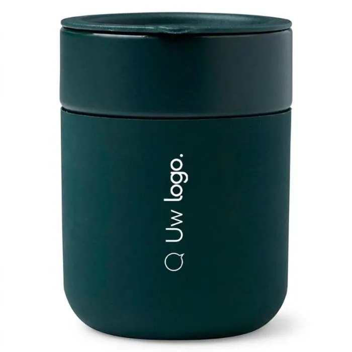 Gepersonaliseerde keramische beker van 330 ml met siliconen coating – Java