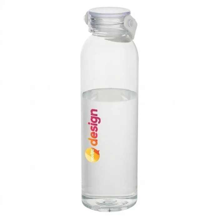 Bottiglia personalizzata da 630 ml in RPET riciclato con manico in silicone