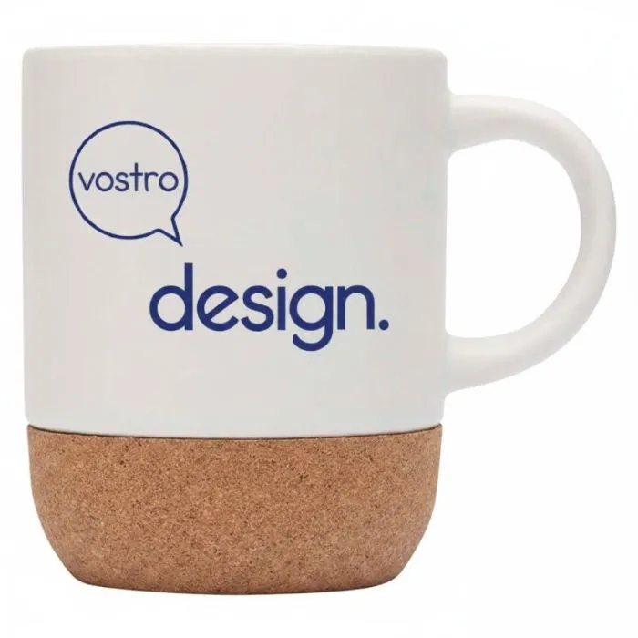 Tazza in ceramica personalizzata per sublimazione da 300 ml con dettagli in sughero - Billie