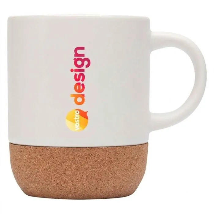 Tazza in ceramica personalizzata da 300 ml con dettagli in sughero e finitura opaca - Billie