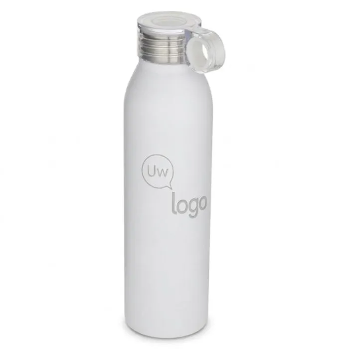 Gepersonaliseerde fles van gerecycled roestvrij staal, 650 ml, met doorzichtig deksel