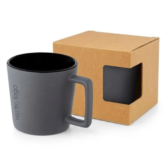 Tazza personalizzata in ceramica con finitura opaca, 370 ml - Cali