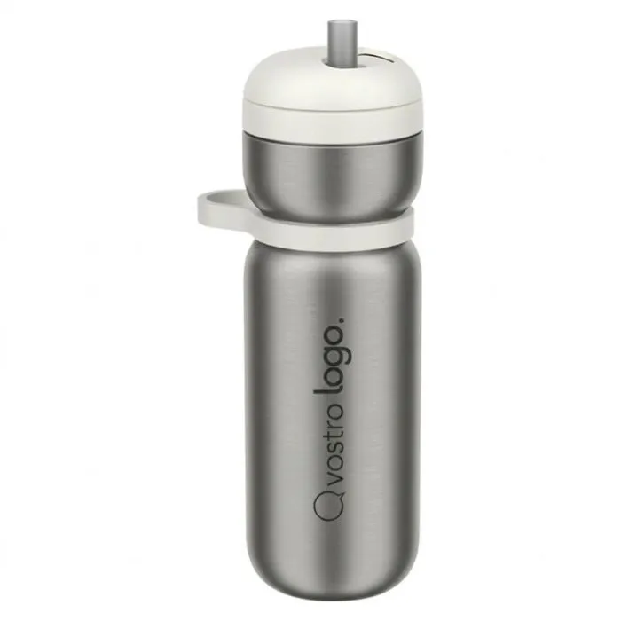 Borraccia sportiva personalizzata da 600 ml con cannuccia integrata - Twist