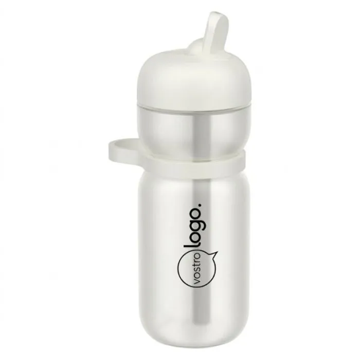 Bottiglia personalizzabile Flip da 600 ml con cannuccia integrata