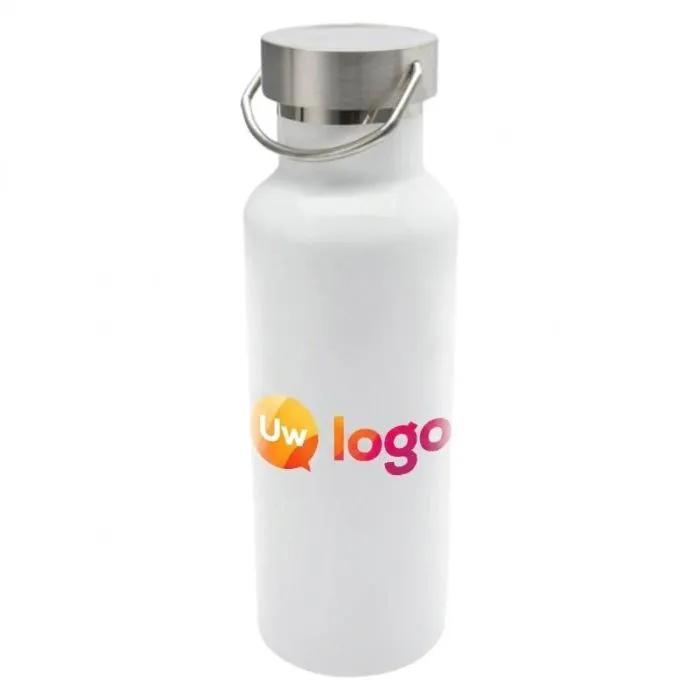 Personaliseerbare thermosfles van gerecycled roestvrij staal, 500 ml – Thor