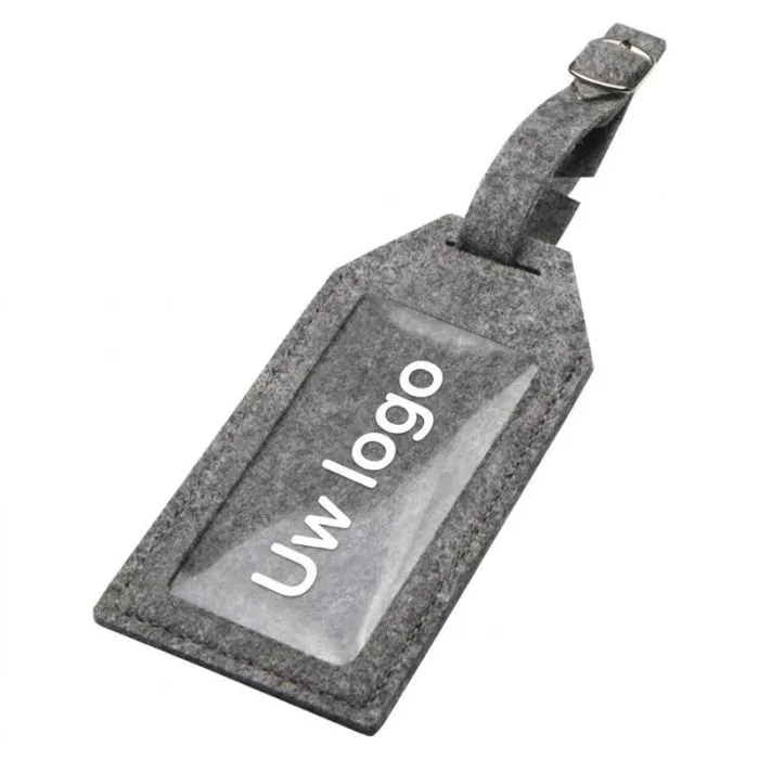 Gepersonaliseerd RPET Tie-bagagelabel met papieren inlegvel