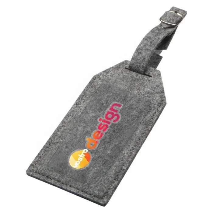 Etichetta personalizzata per bagagli RPET Tie con inserto in carta