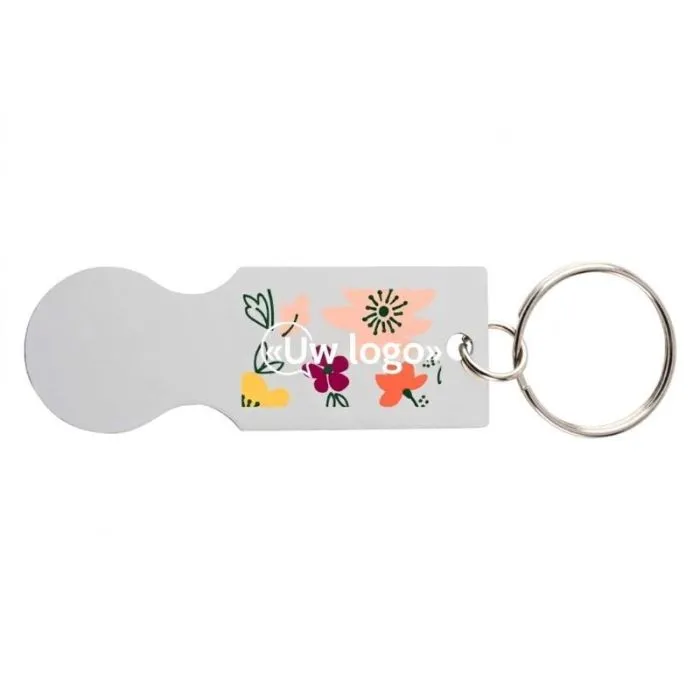 Sleutelhanger met medaillon van gerecycled aluminium - Rhea