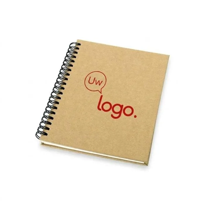 Gepersonaliseerd notitieboekje van gerecycled materiaal van Mendel